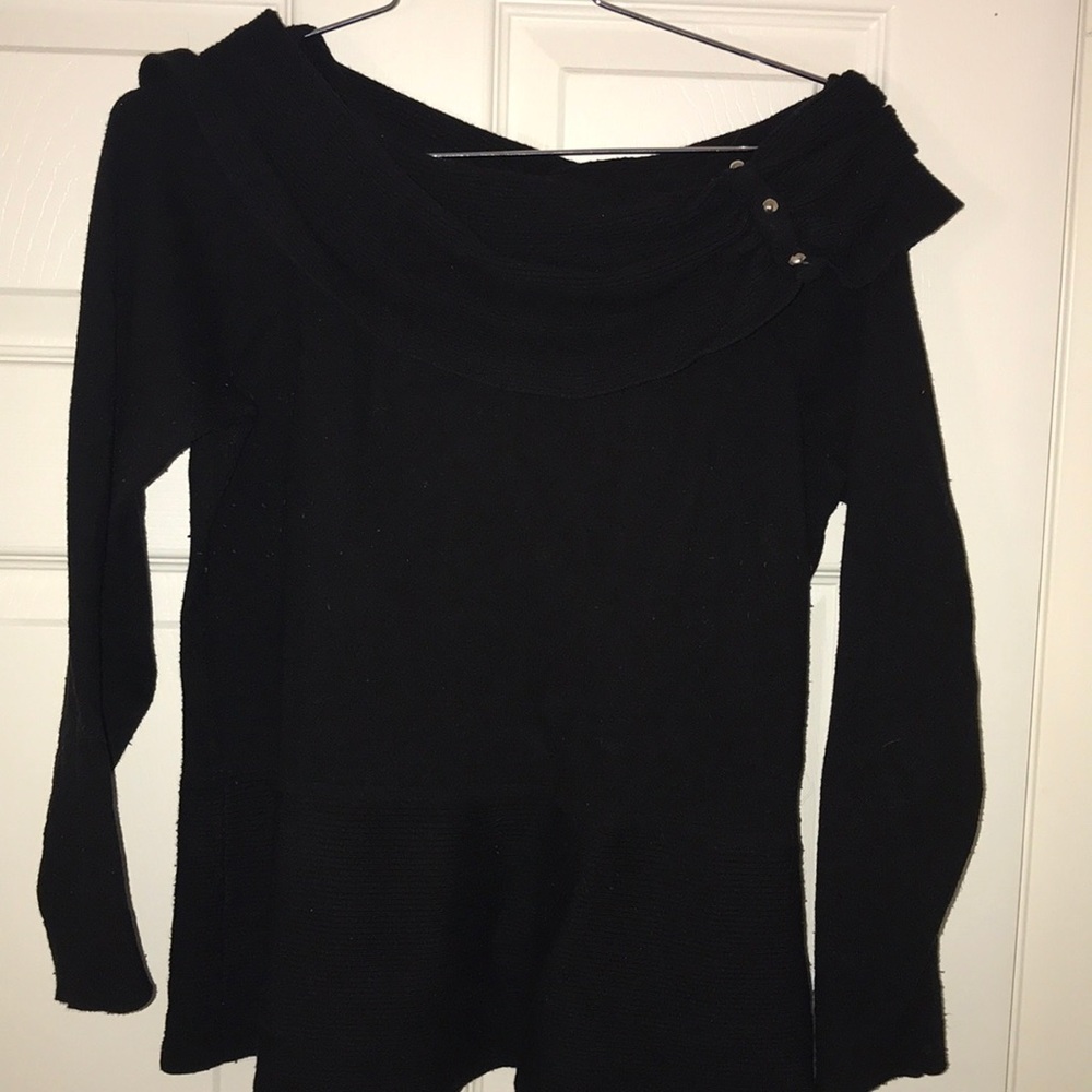Black Cowell Sweater